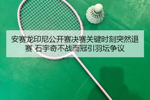安赛龙印尼公开赛决赛关键时刻突然退赛 石宇奇不战而冠引羽坛争议